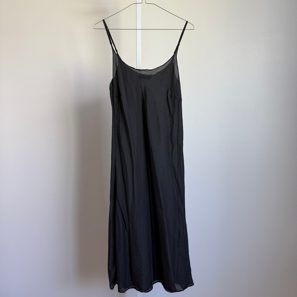 CP Shades Faye Slip Black Cotton Silk Blend Midi Slip Dress Women's size Small - Picture 1 of 9